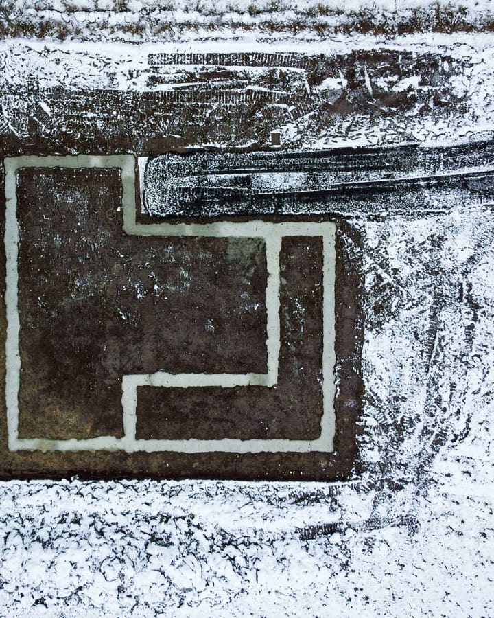 Vue aérienne d’un chantier prise au drone.